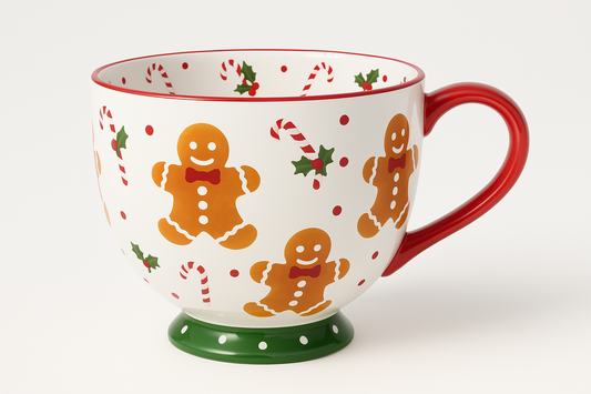 Weihnachtstasse mit Lebkuchenmuster